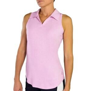 Bette & Court Sleeveless V-Neck Cotton Casual Golf Pink Shirt Women’s Size S